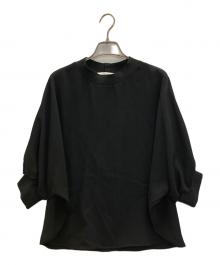 BEARDSLEY（ビアズリー）の古着「ニットコンビブラウス」｜ブラック