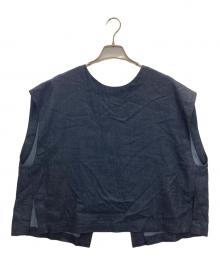 BEARDSLEY（ビアズリー）の古着「インディゴショートベスト」｜インディゴ