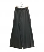 BEARDSLEYビアズリー）の古着「ストレッチジョーゼットパンツ」｜グリーン