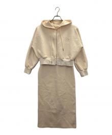 monamour（モナムール）の古着「ジップパーカードレスセット」｜アイボリー