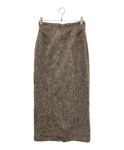HER LIP TO（ハーリップトゥ）HER LIP TO (ハーリップトゥ) Hemingway Check Tweed Long Skirt ブラウン サイズ:Ⅿの古着・服飾アイテム