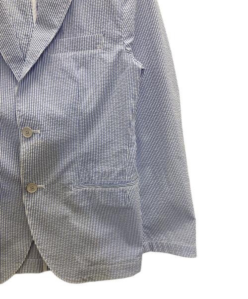 LACOSTE（ラコステ）LACOSTE (ラコステ) シアサッカーテーラードジャケット ブルー サイズ:48の古着・服飾アイテム