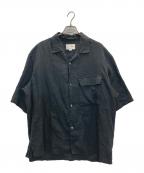 STILL BY HANDスティルバイハンド）の古着「オープンカラー リネンシャツ」｜ブラック
