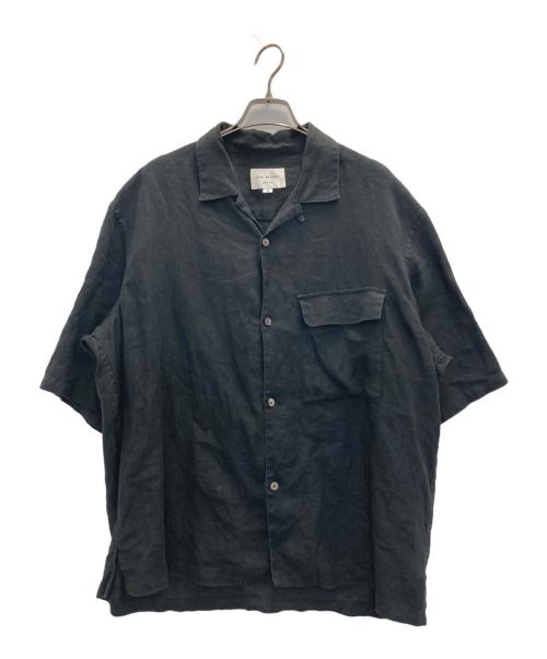 STILL BY HAND（スティルバイハンド）STILL BY HAND (スティルバイハンド) オープンカラー リネンシャツ ブラック サイズ:SIZE 48の古着・服飾アイテム