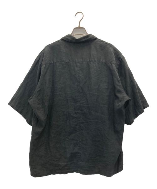 STILL BY HAND（スティルバイハンド）STILL BY HAND (スティルバイハンド) オープンカラー リネンシャツ ブラック サイズ:SIZE 48の古着・服飾アイテム