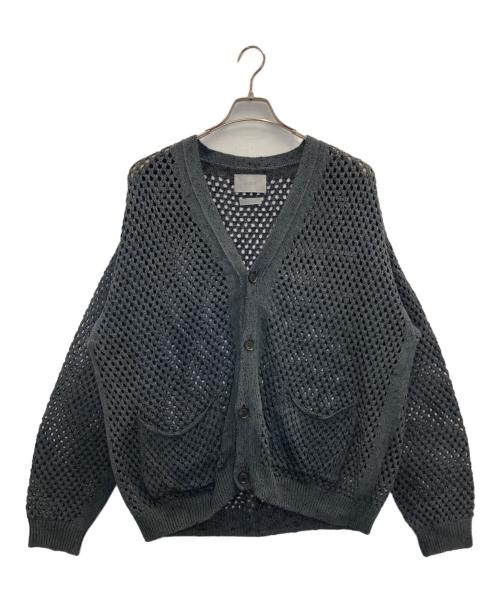 YOKE（ヨーク）YOKE (ヨーク) MESHED KNIT CARDIGAN（メッシュドニットカーディガン） ブラック サイズ:3の古着・服飾アイテム