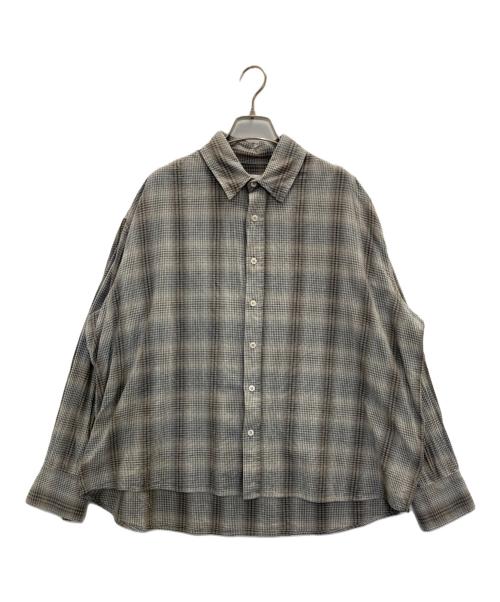 OPENING act（オープニングアクト）OPENING ACT (オープニングアクト) 7DAYS AUTUMN CHECK RELAX FIT SHIRT グレー サイズ:Sの古着・服飾アイテム