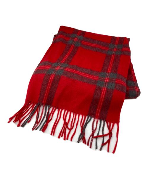 自由区（ジユウク）自由区 (ジユウク) cashmere scarf レッドの古着・服飾アイテム