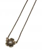 COACHコーチ）の古着「フラワーモチーフネックレス」｜ゴールド