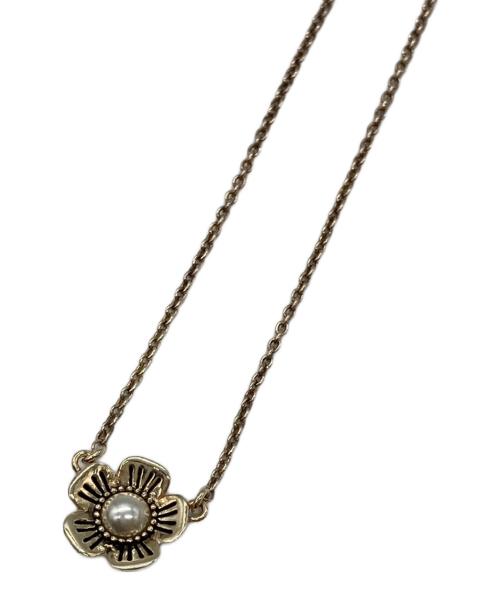COACH（コーチ）COACH (コーチ) フラワーモチーフネックレス ゴールドの古着・服飾アイテム
