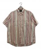 CHAPS RALPH LAURENチャップス ラルフローレン）の古着「80s cotton stripe s/s shirts」｜ベージュ