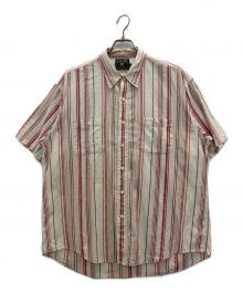 CHAPS RALPH LAUREN（チャップス ラルフローレン）の古着「80s cotton stripe s/s shirts」｜ベージュ