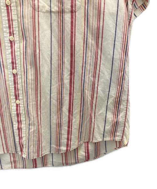 CHAPS RALPH LAUREN（チャップス ラルフローレン）CHAPS RALPH LAUREN (チャップス ラルフローレン) 80s cotton stripe s/s shirts ベージュ サイズ:3Lの古着・服飾アイテム