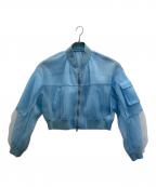 MAISON SPECIALメゾンスペシャル）の古着「Tulle Layered Blouson」｜スカイブルー