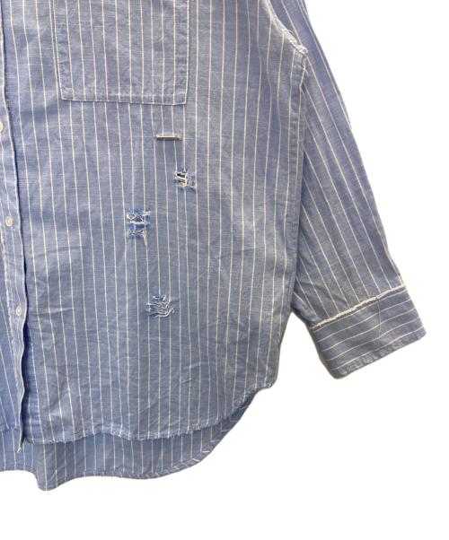 MAISON SPECIAL（メゾンスペシャル）MAISON SPECIAL (メゾンスペシャル) Distressed Shirt ブルー サイズ:FREEの古着・服飾アイテム