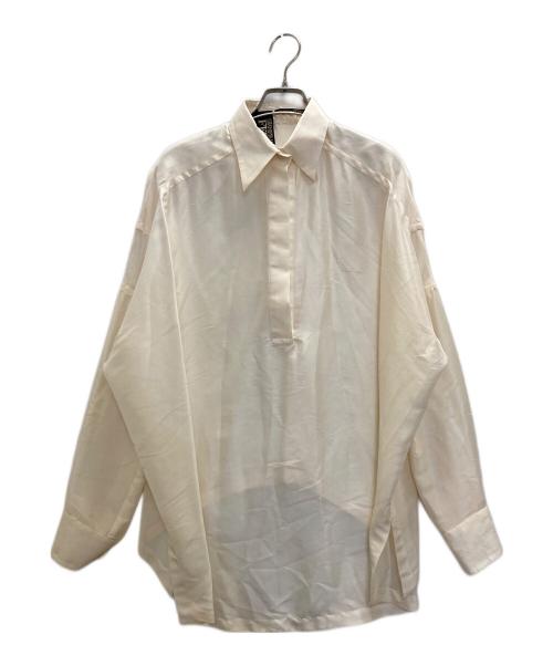 GIANFRANCO FERRE（ジャンフランコフェレ）GIANFRANCO FERRE (ジャンフランコフェレ) シルクスキッパーシャツ ホワイト サイズ:表記なしの古着・服飾アイテム