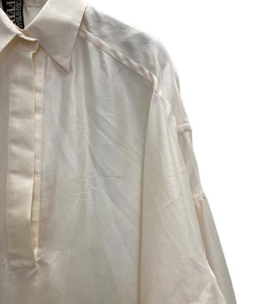 GIANFRANCO FERRE（ジャンフランコフェレ）GIANFRANCO FERRE (ジャンフランコフェレ) シルクスキッパーシャツ ホワイト サイズ:表記なしの古着・服飾アイテム