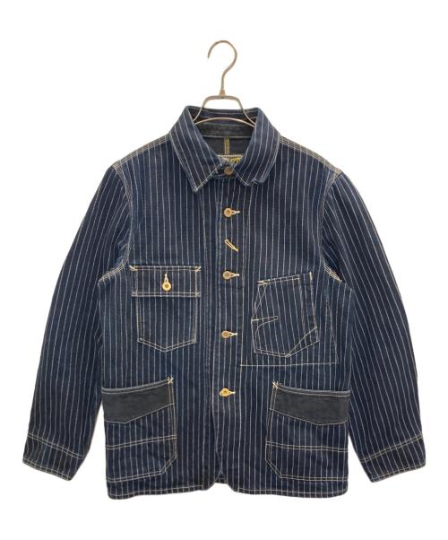 EIGHT G（エイトジー）EIGHT G (エイトジー) 13oz WABASH STRIPE WORK COAT インディゴ サイズ:SIZE38の古着・服飾アイテム