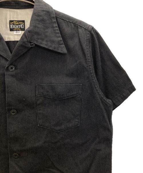 EIGHT G（エイトジー）EIGHT G (エイトジー) Ｓ/Ｓワークシャツ ブラック サイズ:40の古着・服飾アイテム