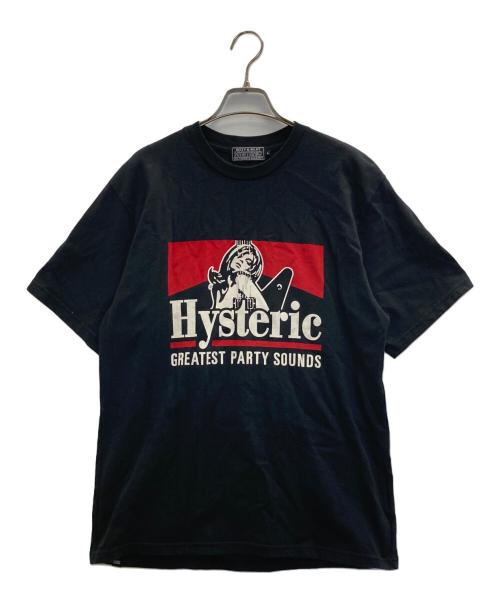 Hysteric Glamour（ヒステリックグラマー）Hysteric Glamour (ヒステリックグラマー) GREATEST PARTY SOUNDS Tシャツ ブラック サイズ:Ⅼの古着・服飾アイテム
