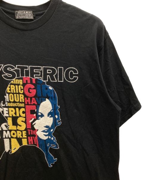 Hysteric Glamour（ヒステリックグラマー）Hysteric Glamour (ヒステリックグラマー) HAVE MORE FUN刺繍 Tシャツ ブラック サイズ:Ｌの古着・服飾アイテム