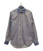 ETROエトロ）の古着「ストライプシャツ」｜ブルー