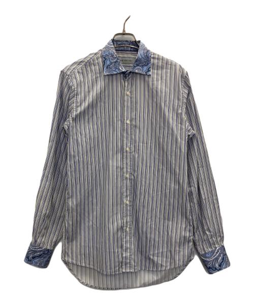 ETRO（エトロ）ETRO (エトロ) ストライプシャツ ブルー サイズ:SIZE 39の古着・服飾アイテム