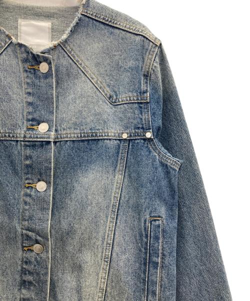 EKCOOKIES（イーケークッキーズ）EKCOOKIES (イーケークッキーズ) ノーカラーカットオフデニムジャケット インディゴ サイズ:Ｍの古着・服飾アイテム