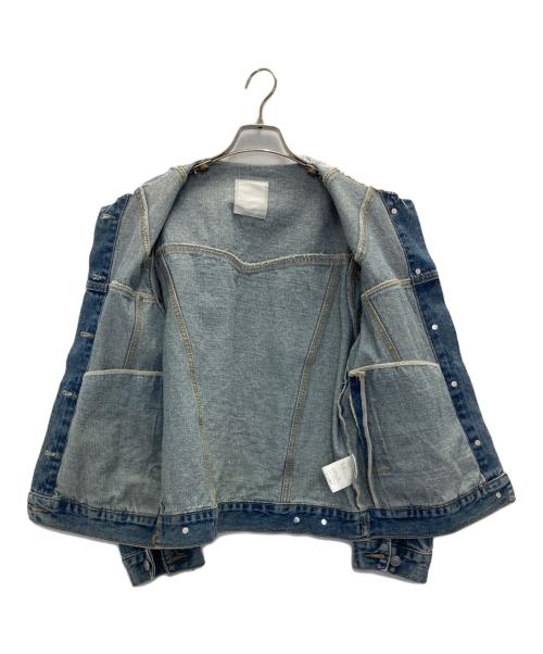EKCOOKIES（イーケークッキーズ）EKCOOKIES (イーケークッキーズ) ノーカラーカットオフデニムジャケット インディゴ サイズ:Ｍの古着・服飾アイテム