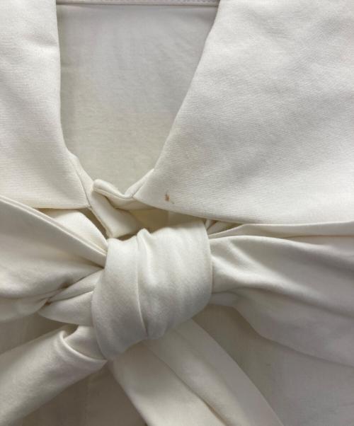 ALEXANDER McQUEEN（アレキサンダーマックイーン）ALEXANDER McQUEEN (アレキサンダーマックイーン) コットンタイカフスリボンシャツ ホワイト サイズ:38の古着・服飾アイテム