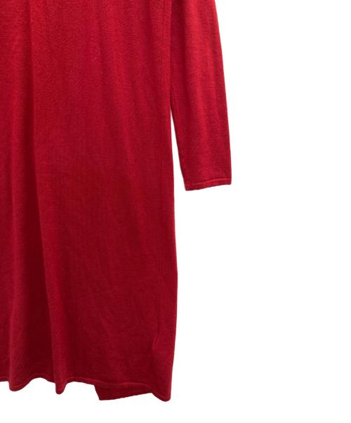 MM6 Maison Margiela（エムエムシックスメゾンマルジェラ）MM6 Maison Margiela (エムエムシックスメゾンマルジェラ) バックスリットニットワンピース レッド サイズ:Sの古着・服飾アイテム