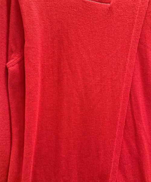 MM6 Maison Margiela（エムエムシックスメゾンマルジェラ）MM6 Maison Margiela (エムエムシックスメゾンマルジェラ) バックスリットニットワンピース レッド サイズ:Sの古着・服飾アイテム