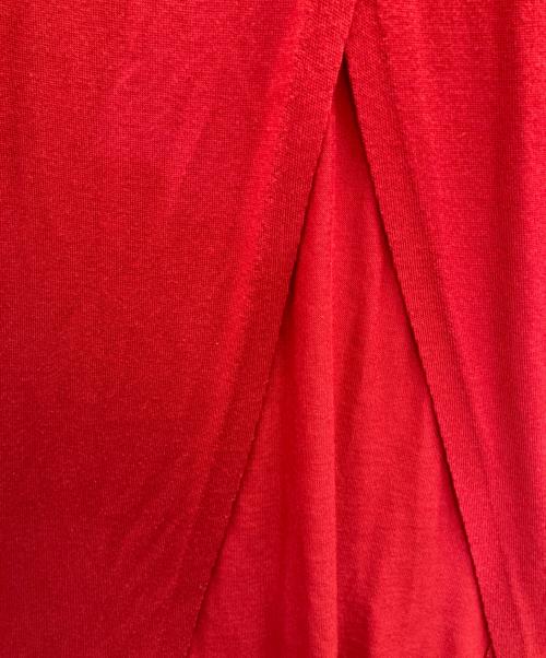 MM6 Maison Margiela（エムエムシックスメゾンマルジェラ）MM6 Maison Margiela (エムエムシックスメゾンマルジェラ) バックスリットニットワンピース レッド サイズ:Sの古着・服飾アイテム