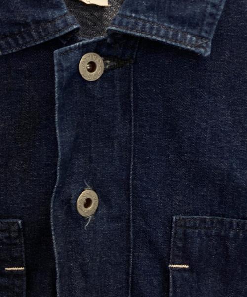 POST O'ALLS（ポストオーバーオールズ）POST O'ALLS (ポストオーバーオールズ) ARMY SHIRT インディゴ サイズ:Ⅿの古着・服飾アイテム
