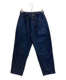 POST O'ALLS（ポストオーバーオールズ）の古着「E-Z LAX プリーツイージーデニムパンツ」｜インディゴ