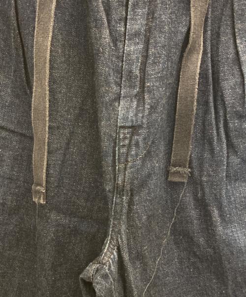 POST O'ALLS（ポストオーバーオールズ）POST O'ALLS (ポストオーバーオールズ) E-Z LAX プリーツイージーデニムパンツ インディゴ サイズ:Sの古着・服飾アイテム