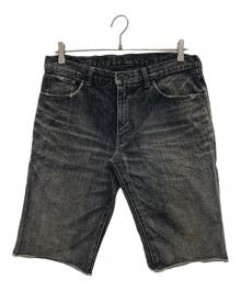 NUMBER (N)INE（ナンバーナイン）の古着「カットフデニムハーフパンツ」｜ブラック