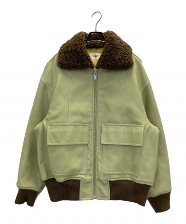 CYCLAS バルーンスリーブジャケット 羊革 モスグリーン 中古・古着通販】THROW by SLY (スロウバイスライ) VEGAN LEATHER