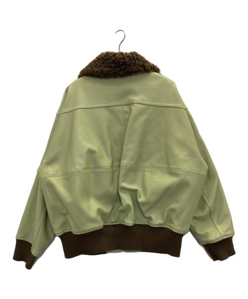 THROW by SLY（スロウバイスライ）THROW by SLY (スロウバイスライ) VEGAN LEATHER BALOON B-3 ジャケット グリーン サイズ:1の古着・服飾アイテム