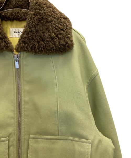 THROW by SLY（スロウバイスライ）THROW by SLY (スロウバイスライ) VEGAN LEATHER BALOON B-3 ジャケット グリーン サイズ:1の古着・服飾アイテム