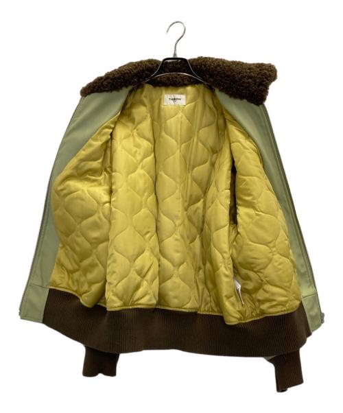 THROW by SLY（スロウバイスライ）THROW by SLY (スロウバイスライ) VEGAN LEATHER BALOON B-3 ジャケット グリーン サイズ:1の古着・服飾アイテム
