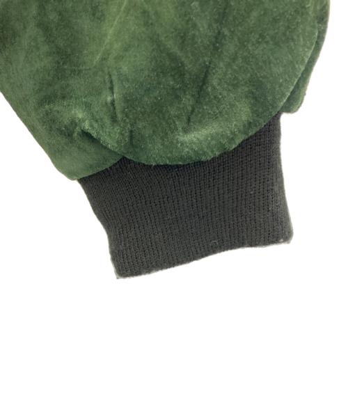 CRIPPLE CREEK（クリップルクリーク）CRIPPLE CREEK (クリップルクリーク) スエードブルゾン ブラウン×グリーン サイズ:表記無しの古着・服飾アイテム