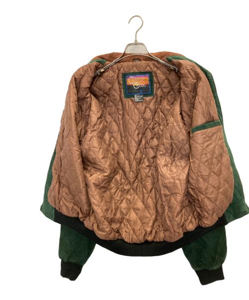 CRIPPLE CREEK（クリップルクリーク）CRIPPLE CREEK (クリップルクリーク) スエードブルゾン ブラウン×グリーン サイズ:表記無しの古着・服飾アイテム