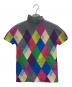 me ISSEY MIYAKE（ミーイッセイ ミヤケ）の古着「アーガイル柄ハイネックワッフルブラウス」｜マルチカラー