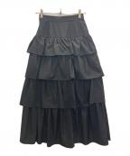 RAY BEAMSレイ ビームス）の古着「ギャザー ティアード スカート」｜ブラック