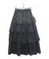 RAY BEAMS (レイ ビームス) ギャザー ティアード スカート ブラック 未使用品：4000円