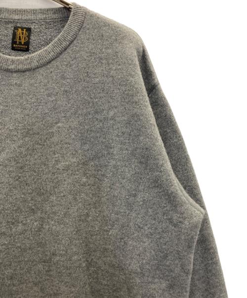 BATONER（バトナ―）BATONER (バトナ―) FLEECE WOOL BACKLOOP CREW NECK/フリースウールバックループクルーネックニット グレー サイズ:3の古着・服飾アイテム