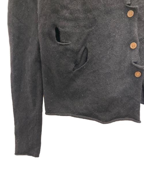 Vivienne Westwood RED LABEL（ヴィヴィアンウエストウッドレッドレーベル）Vivienne Westwood RED LABEL (ヴィヴィアンウエストウッドレッドレーベル) ダメージ加工カーディガン ブラック サイズ:Ⅿの古着・服飾アイテム