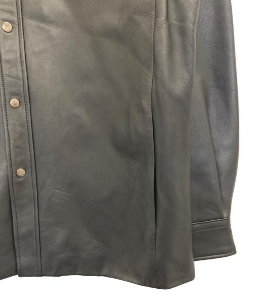 L&B（エルアンドビー）L&B (エルアンドビー) 90s LAMB LEATHER SHIRT JACKET ブラック サイズ:XLの古着・服飾アイテム