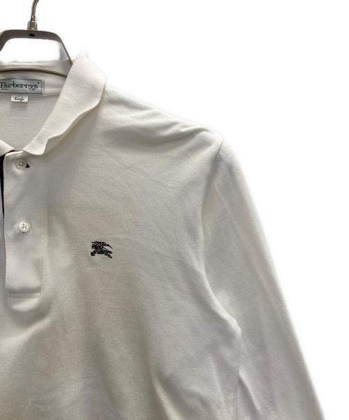 Burberry's（バーバリー）Burberry's (バーバリー) 長袖ポロシャツ ホワイト サイズ:SIZE Lの古着・服飾アイテム